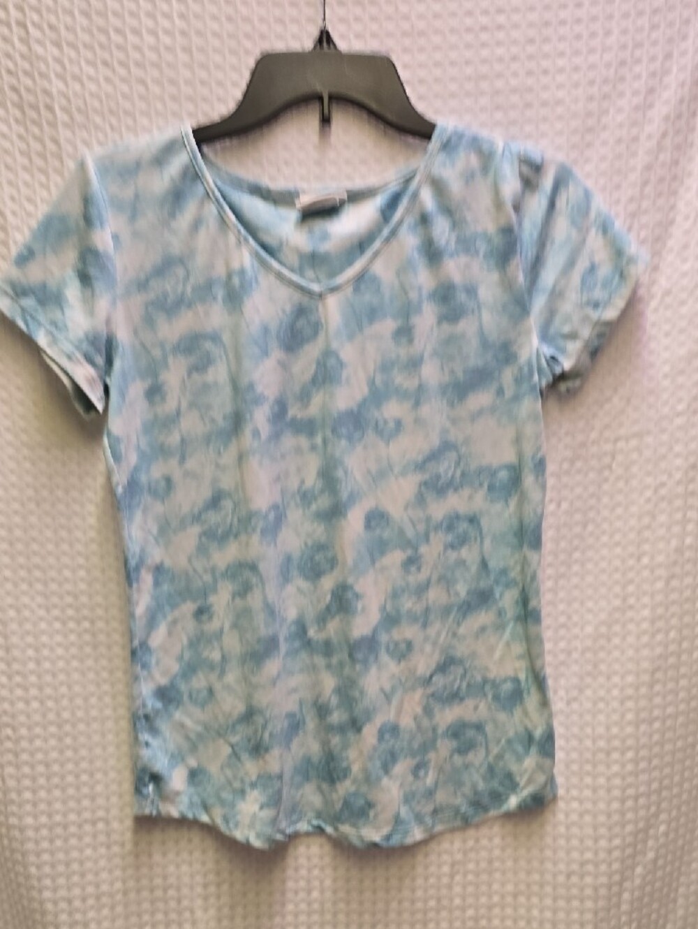 Catherine Malandrino Buttery Soft Blue Floral Short Sleeve Pajama Set - Small - Picture 3 of 6